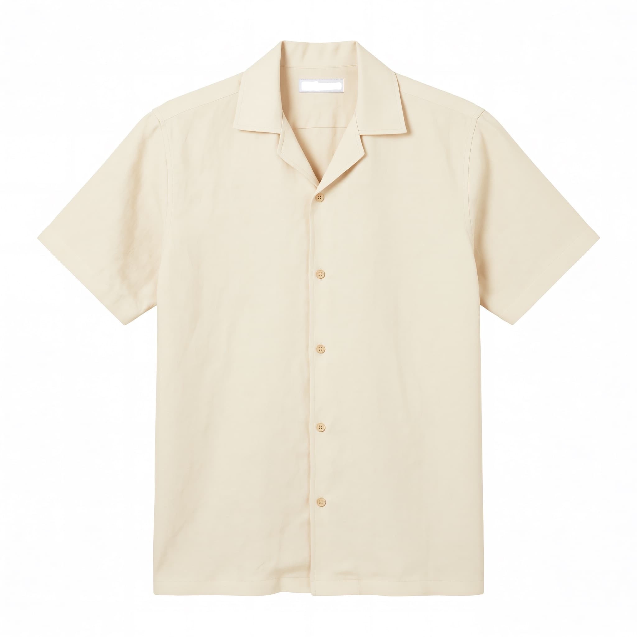 Cotton-linen Camp Collar Shirt
